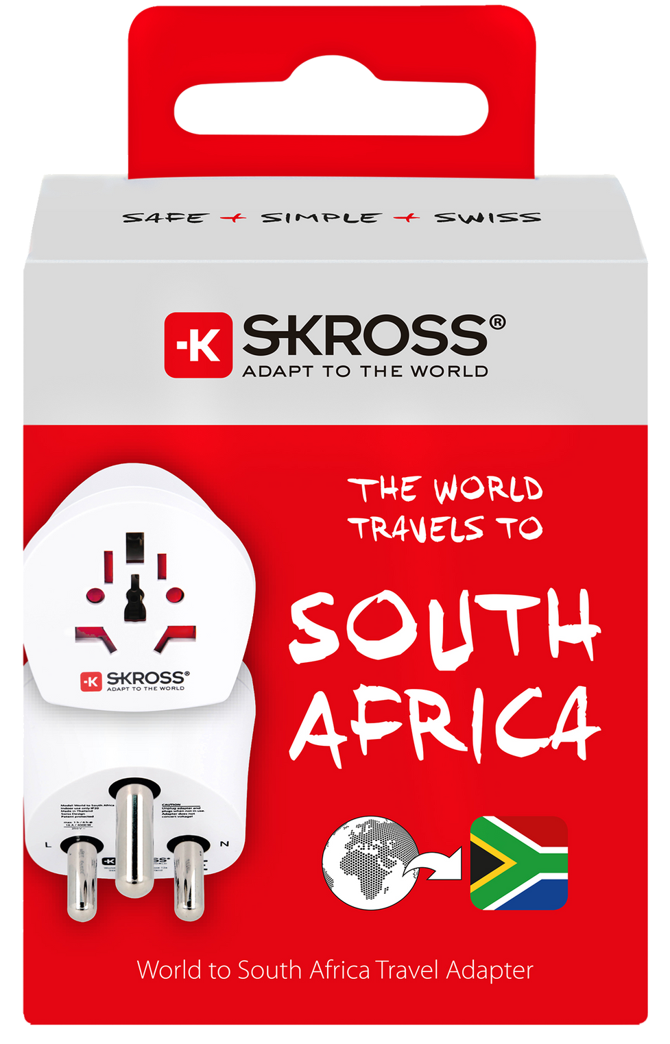 Skross 3-Pole World to South Africa Travel Adapter Packaging