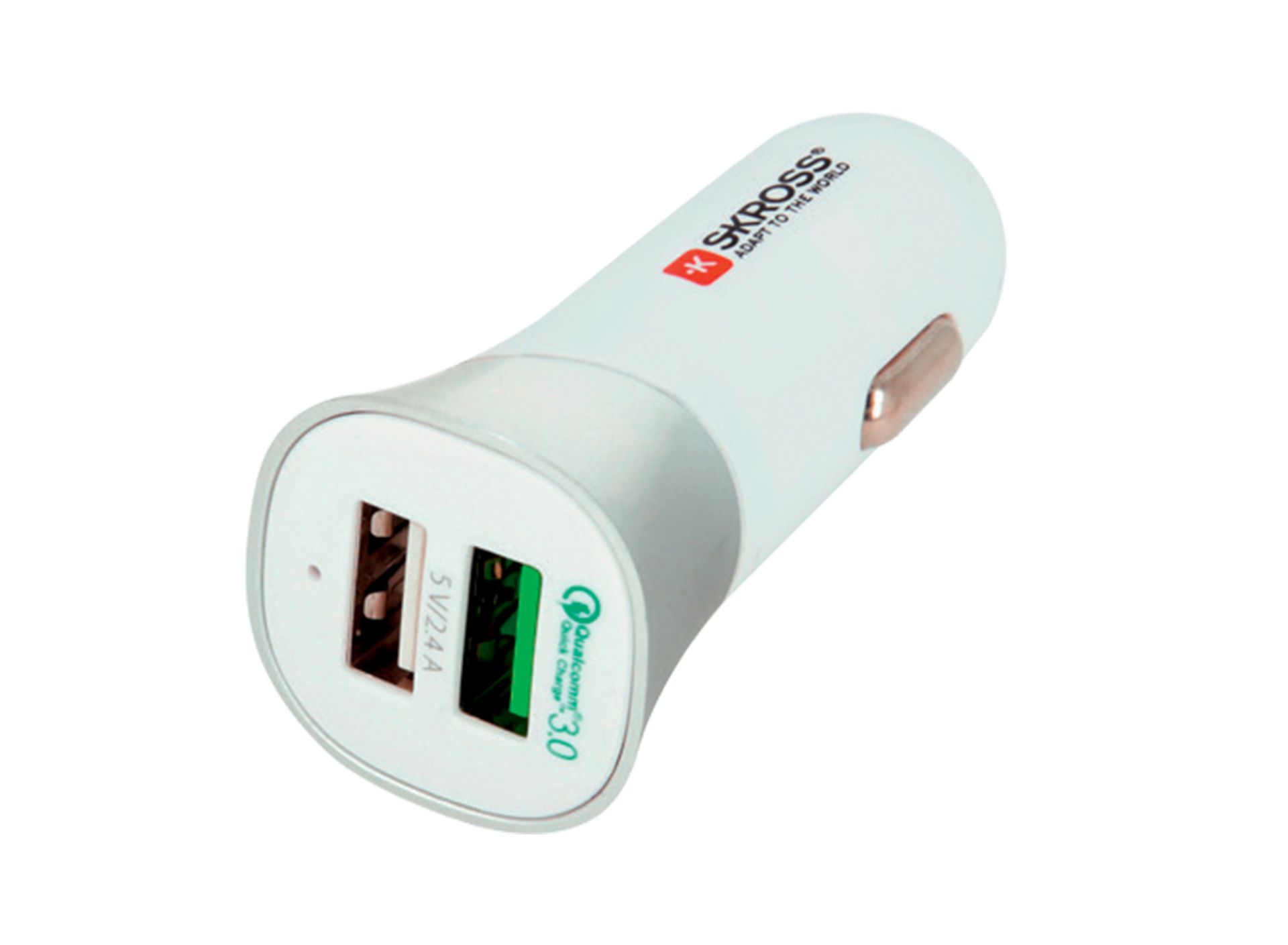 Skross USB Car Charger Quick charge 2.0 angled