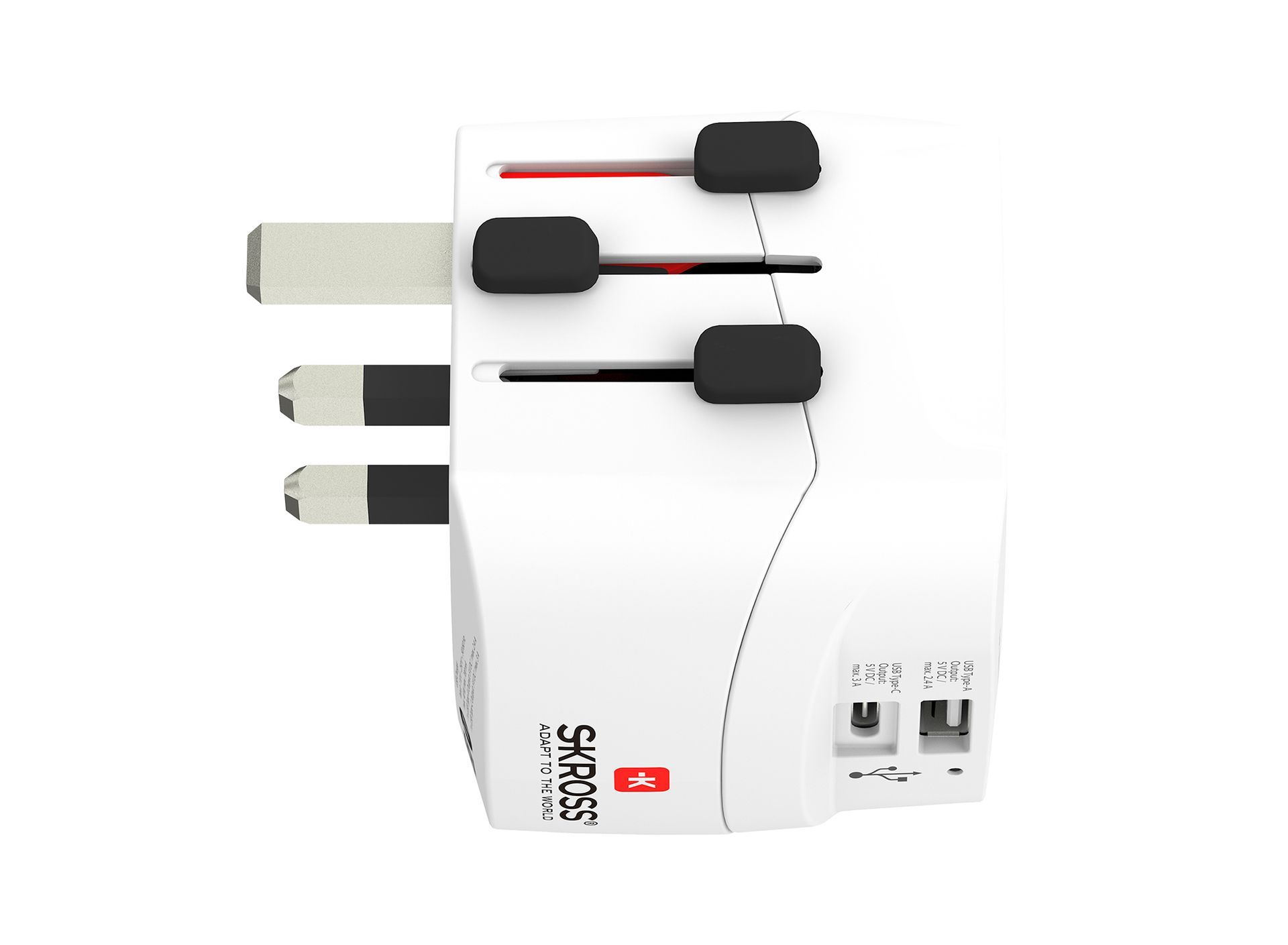 Skross PRO Light USB AC travel adapter UK