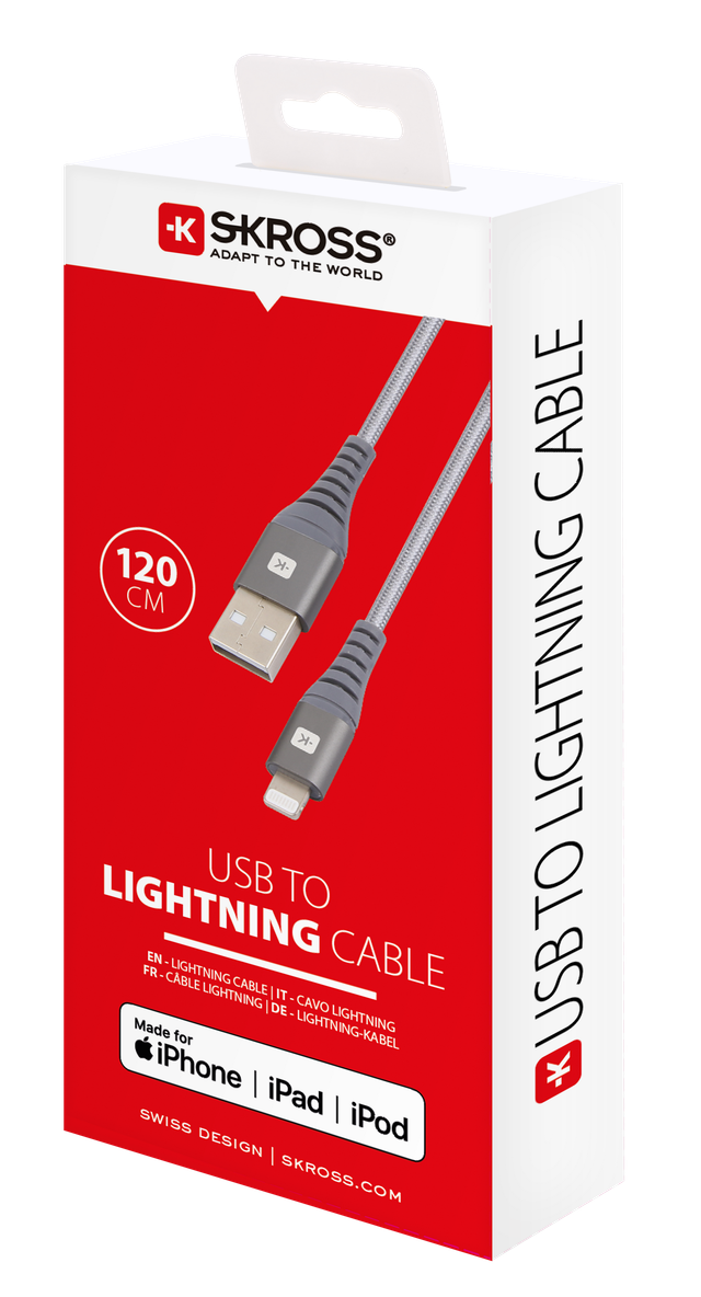 SKROSS USB to Lightning Cable - Steel Line