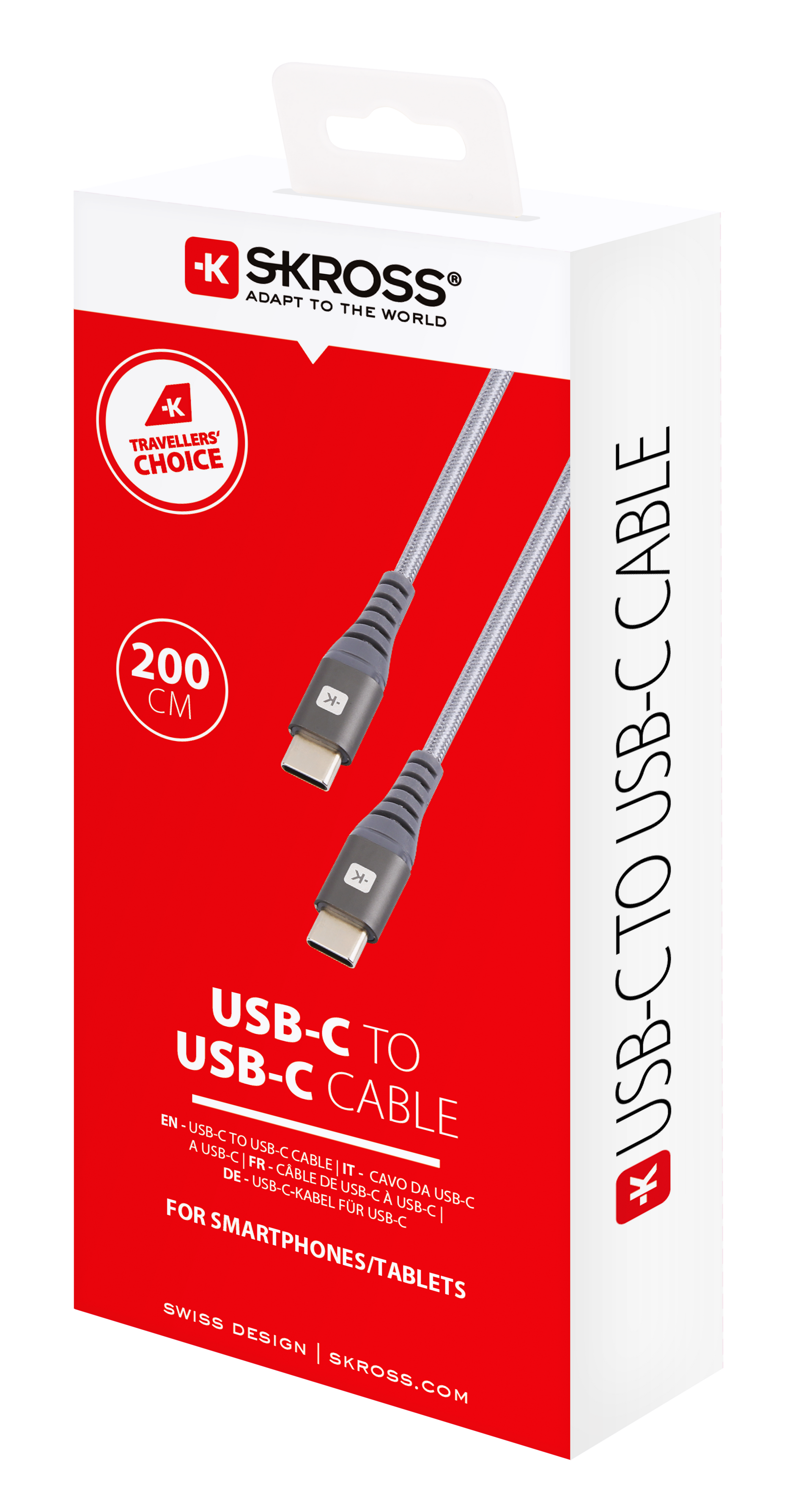 Skross USB-C to USB-C Charging Cable Packaging
