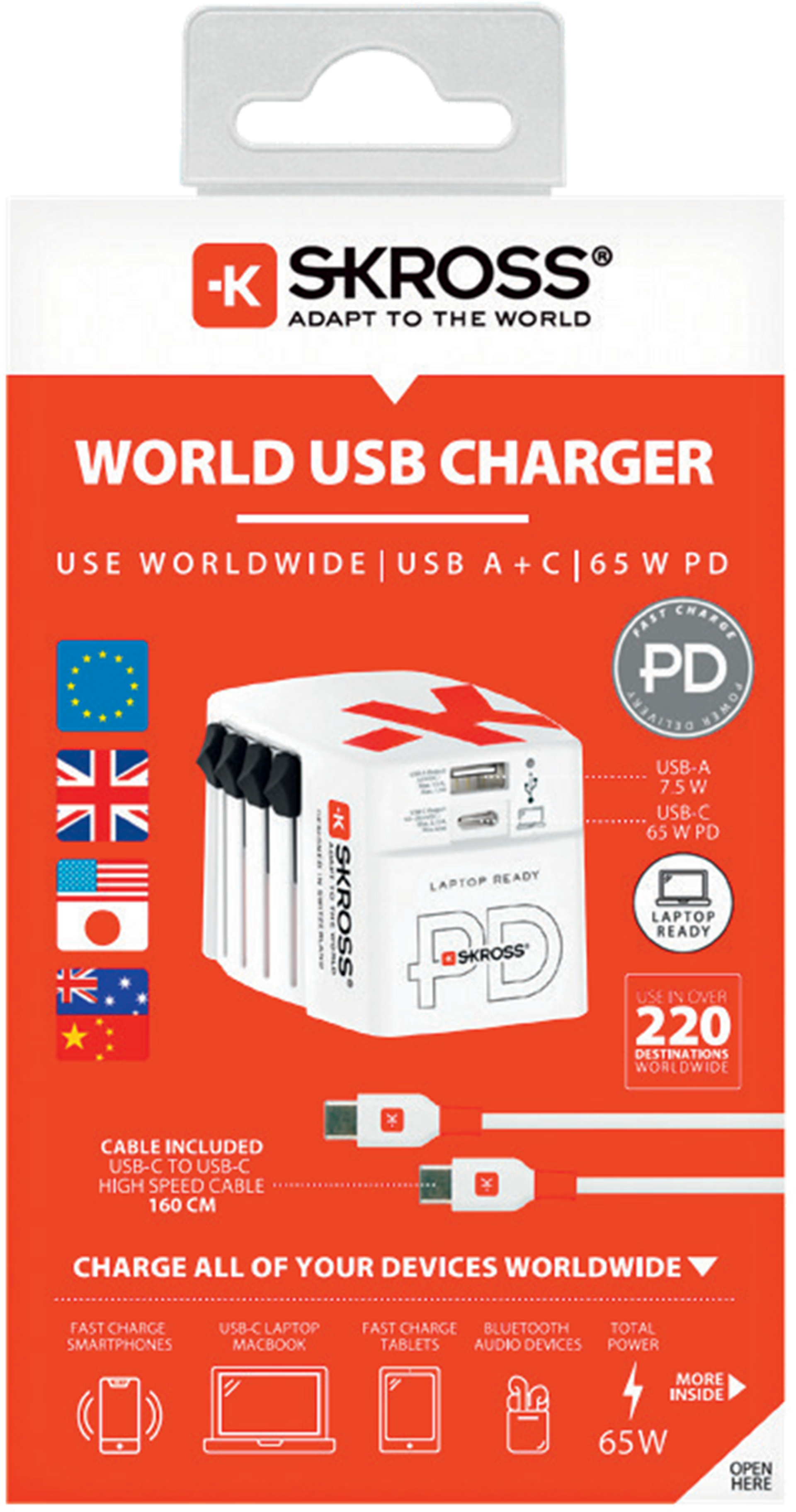 Skross Power Delivery World USB Charger AC65PD Packaging