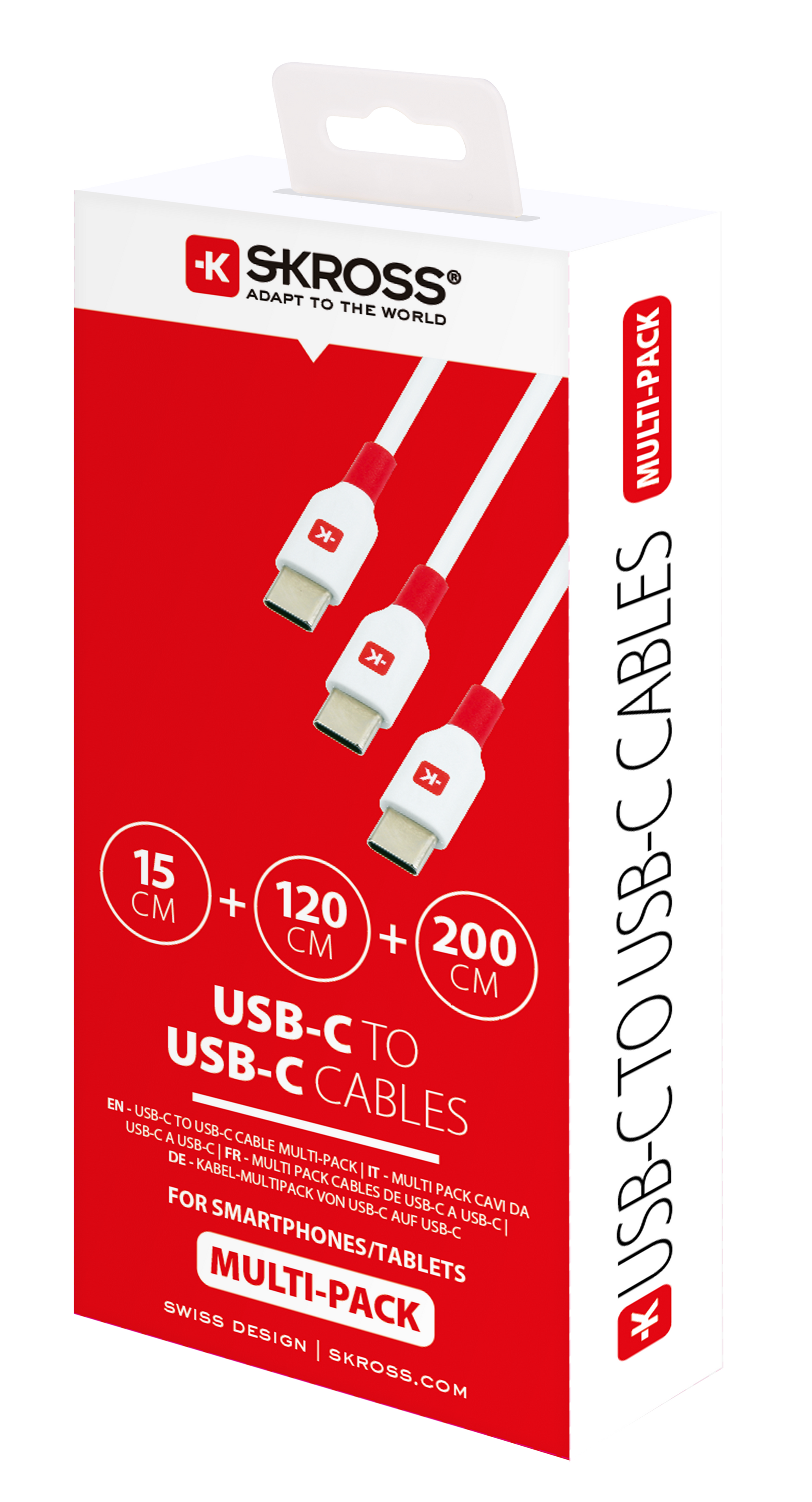 Skross USB-C to USB-C Charging Cable Multipack Packaging