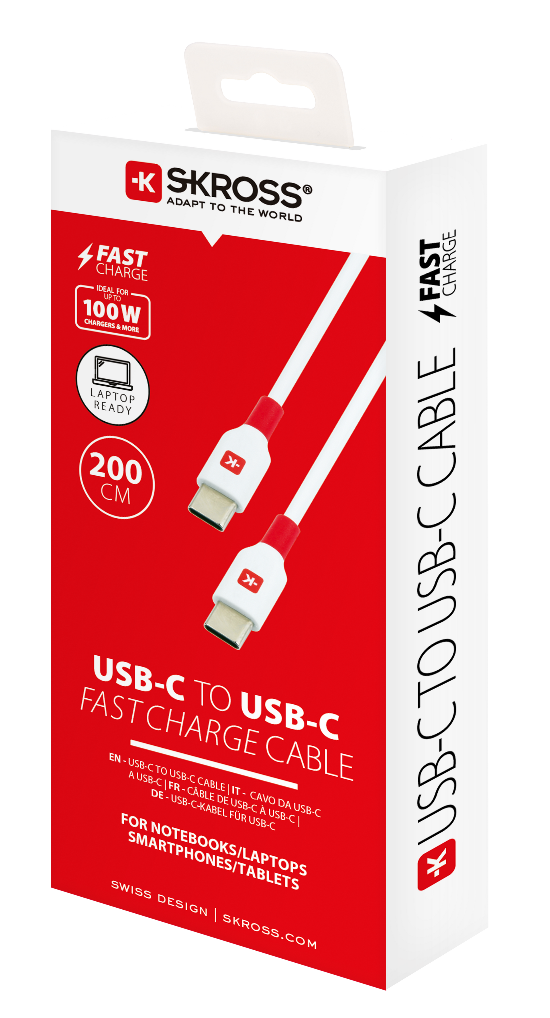 Skross USB-C to USB-C Charging Cable Packaging