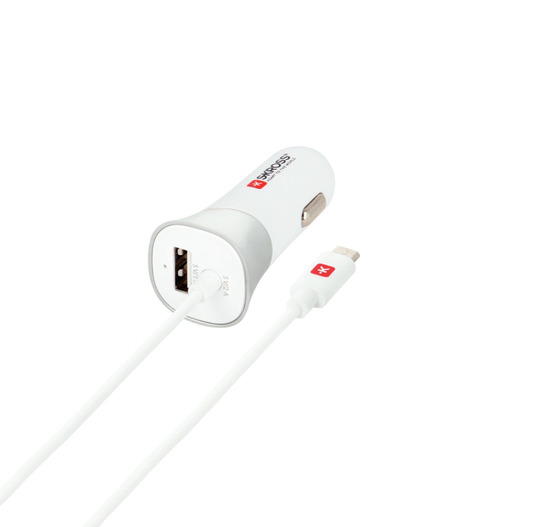 Skross USB Car Charger with 1 x USB port and Micro USB cable