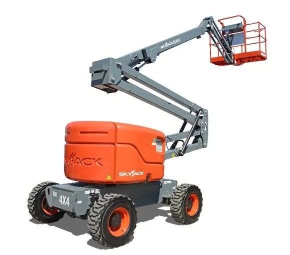 Orange and Gray Aerial Lift