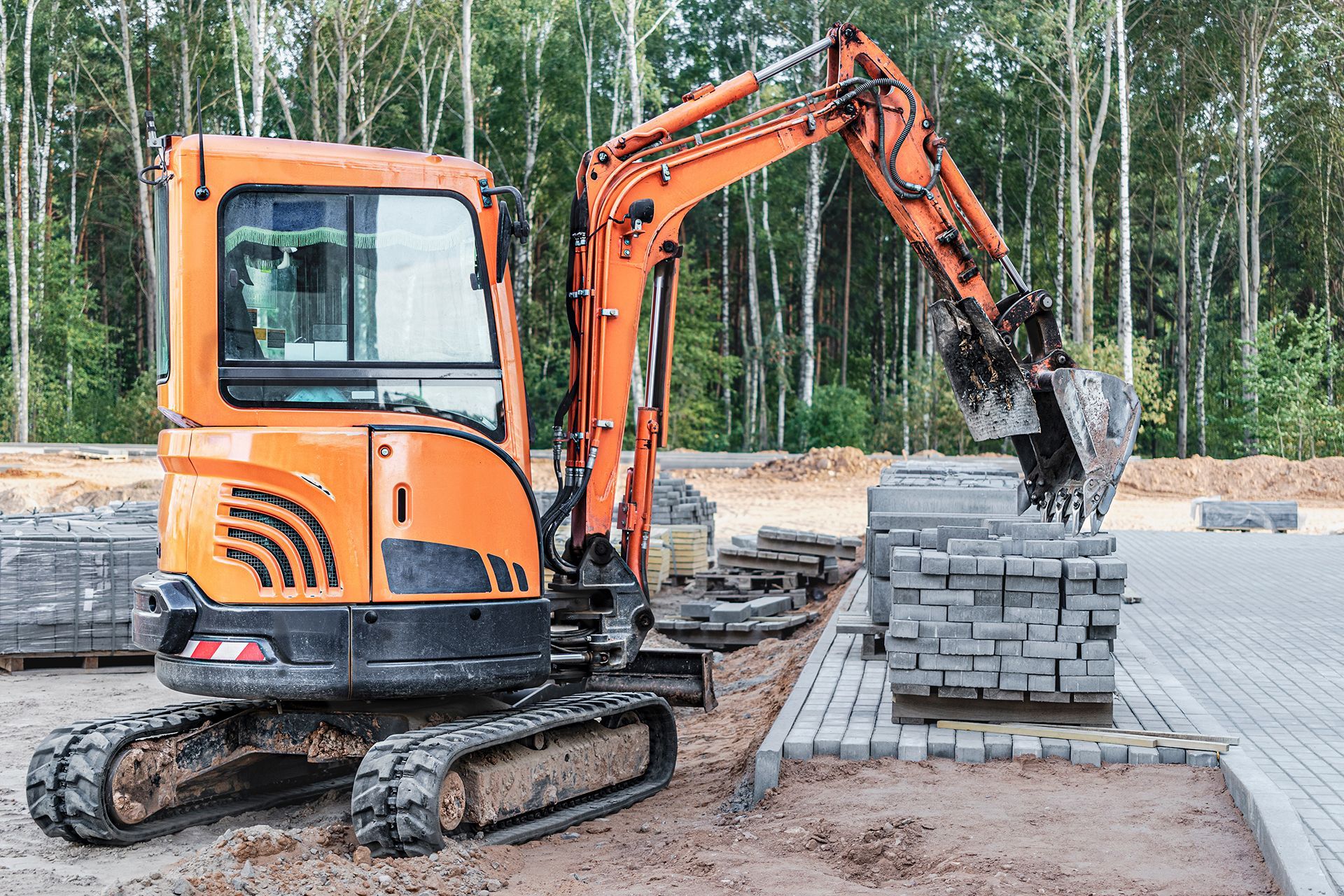 Mini Orange Excavator