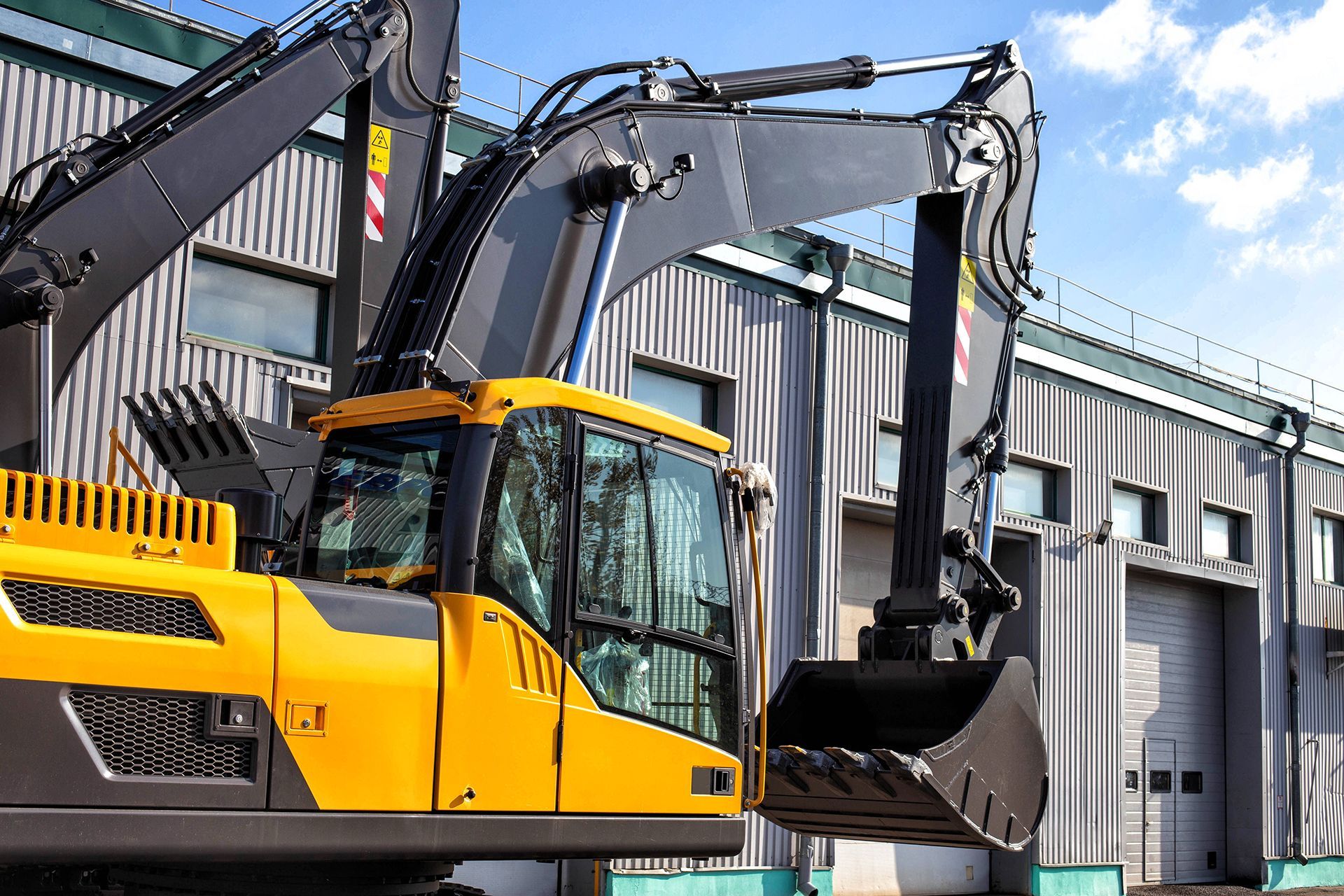 Black and Yellow Excavator
