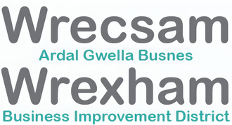 The logo for the wrexham business improvement district