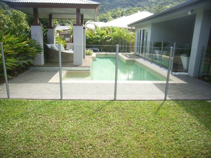 Glass Fence — Landscaping and Paving Service in Trinity Beach, QLD
