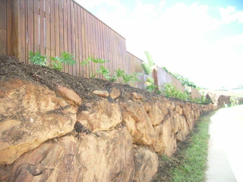 Stone Walls — Landscaping and Paving Service in Trinity Beach, QLD