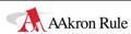 The aakron rule logo is on a white background