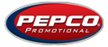 A red and blue pepco promotional logo on a white background.