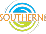The logo for southern is a blue and green circle with the word southern on it.