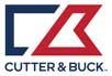 A red , white and blue logo for cutter & buck.