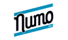 The numo logo is blue and black on a white background.