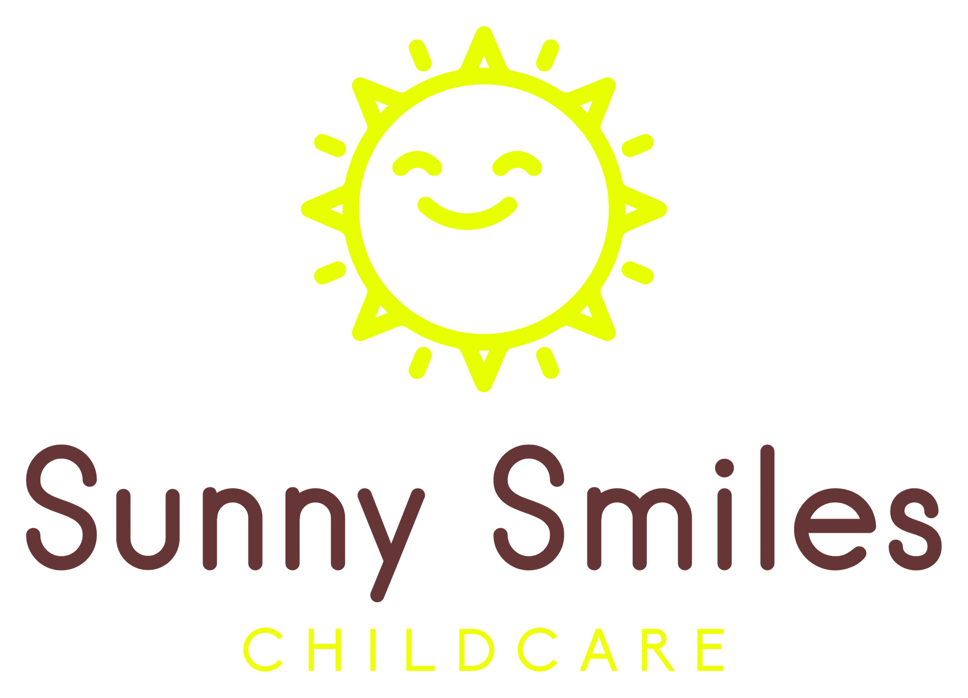 Smiling sun logo with text 