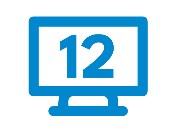ícone de 12 monitores
