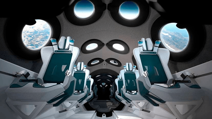 Interior nave espacial Virgin Galatici