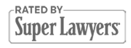 A logo that says rated by super lawyers on it