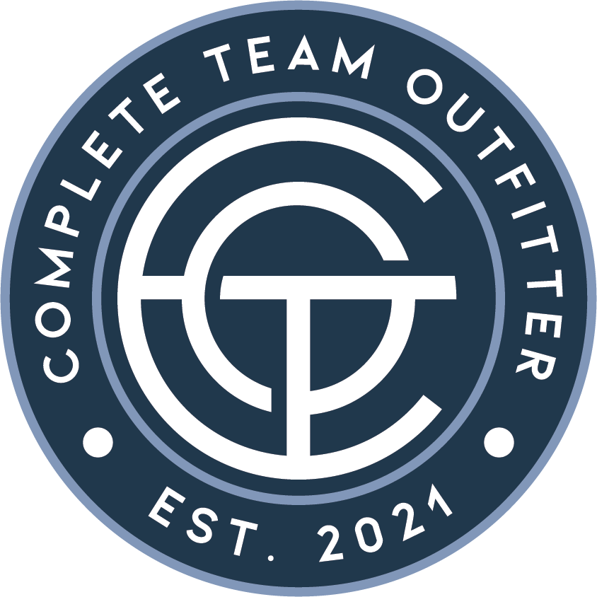 Complete Team Outfitter logo: blue and white circular badge with "CTO" initials and "Est. 2021"