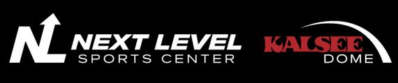 Logo for Next Level Sports Center and Kalshee Dome. The logo features a stylized white 