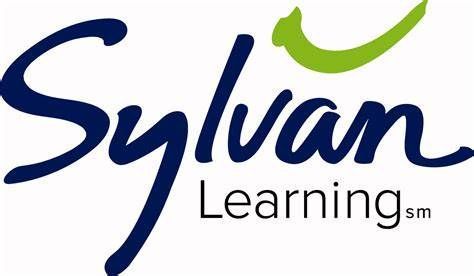 Sylvan Learning logo: Blue cursive text with green swoosh; "Learning" in smaller text.
