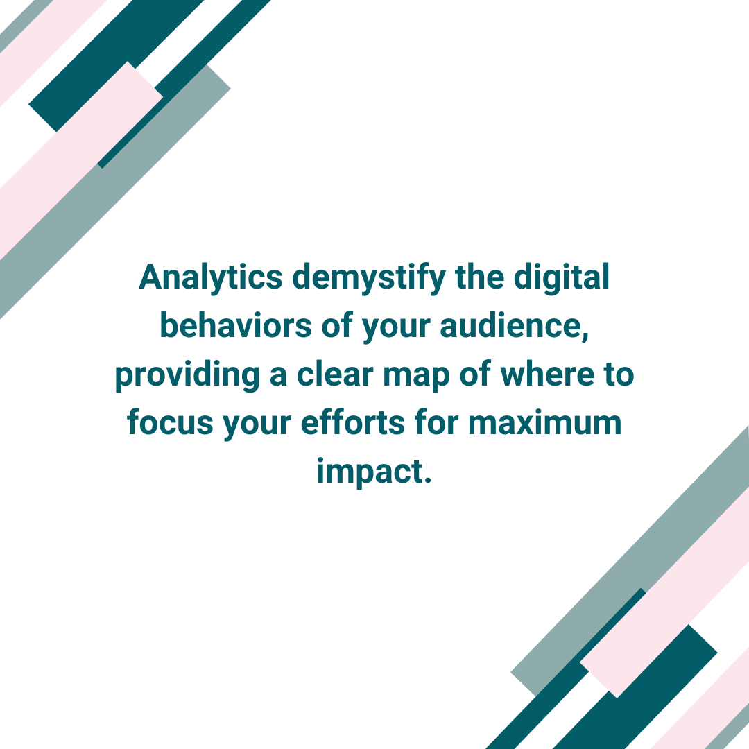 Satori Branding and Digital Marketing Blog Post image that says: Analytics demystify the digital behaviours of your audience, providing a clear map of where to focus your efforts for maximum impact.