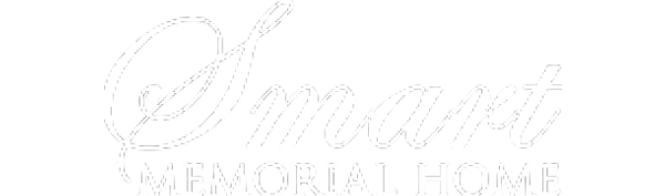 Smart Memorial Home logo in white script.