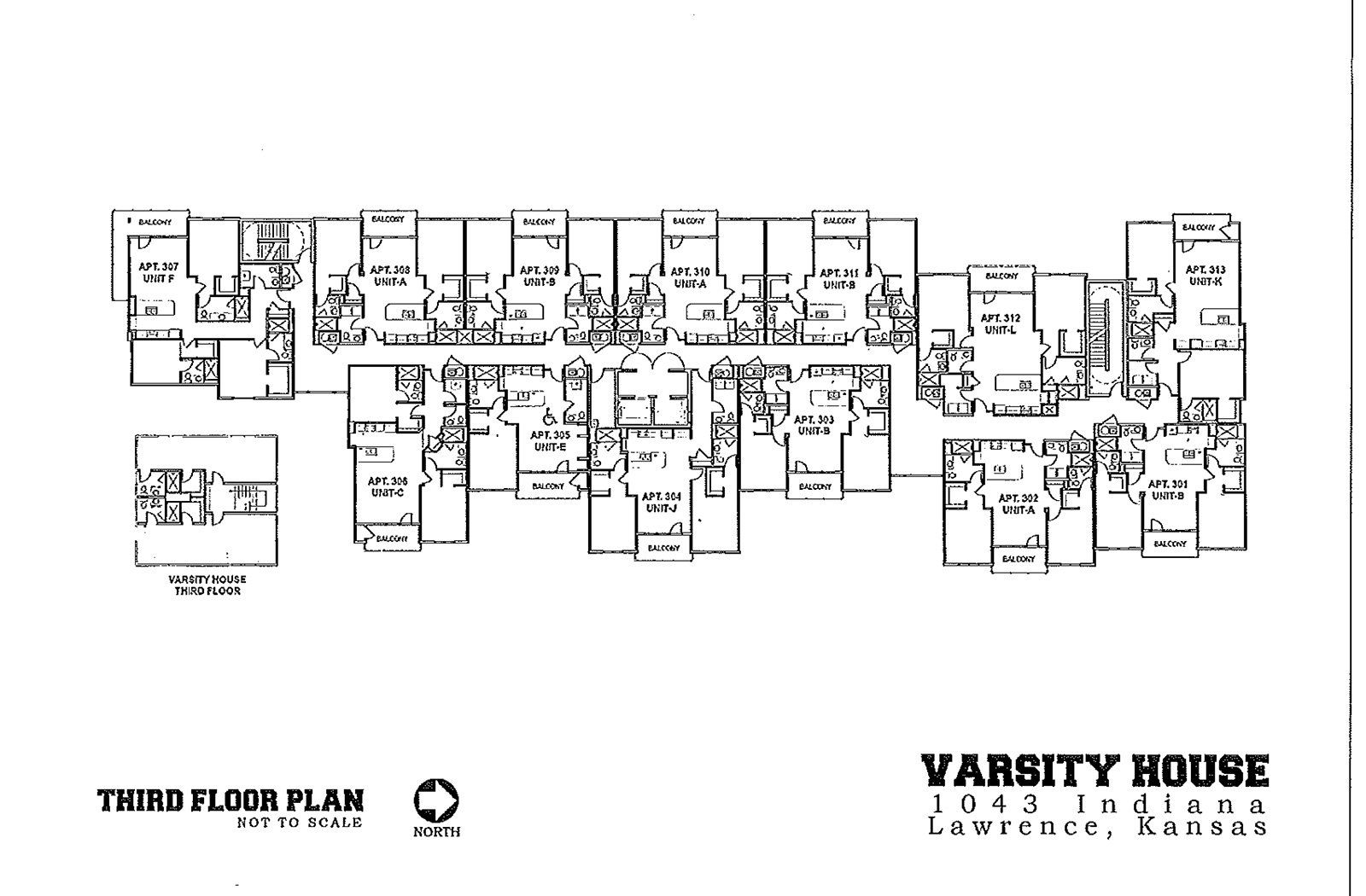 Third Floor Plan | Varsity House
