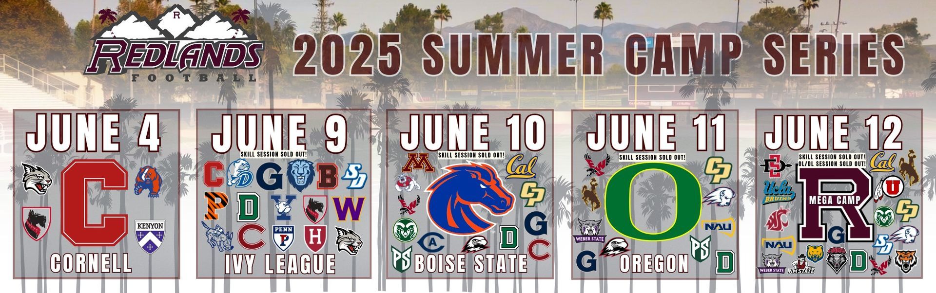 2025 Redlands CA Football Camps