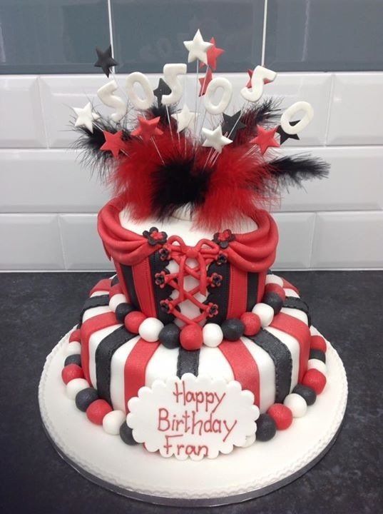 50th burlesque style cake for Fran