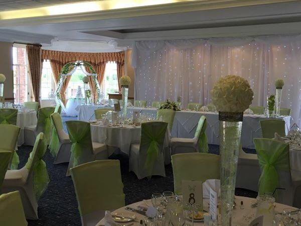lime green themed party setting
