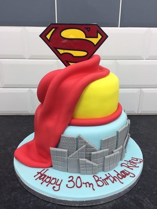 Superman 30th birthday cake