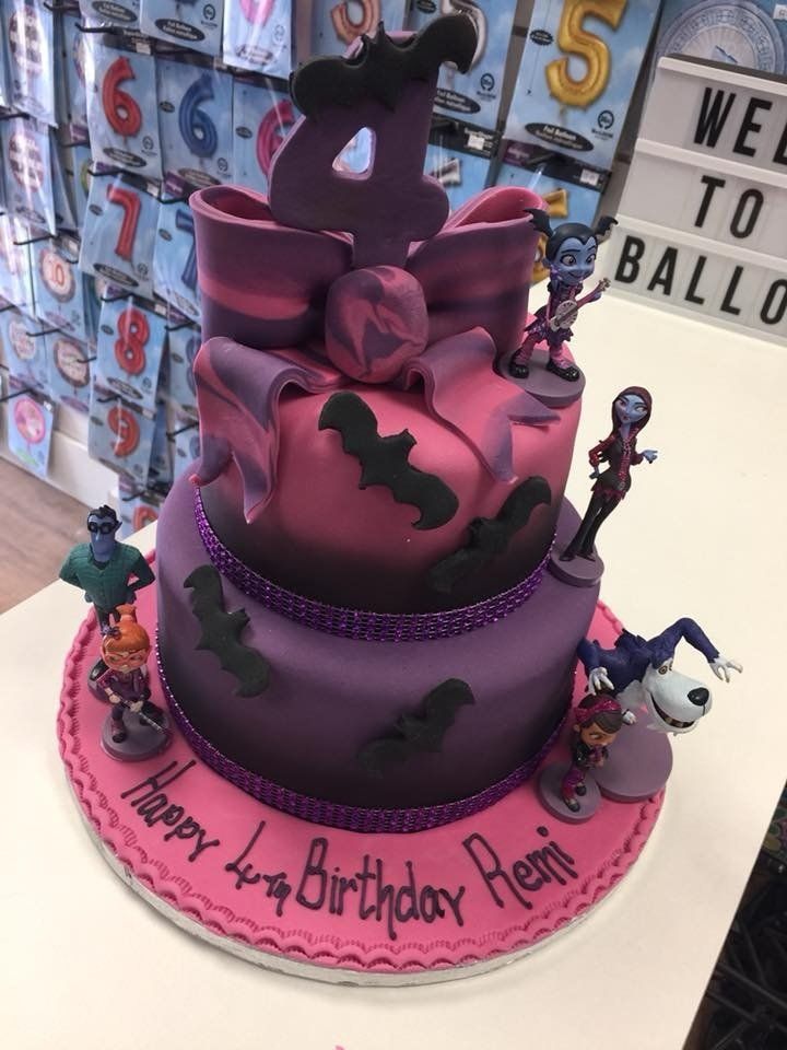 horror themed 4th birthday cake