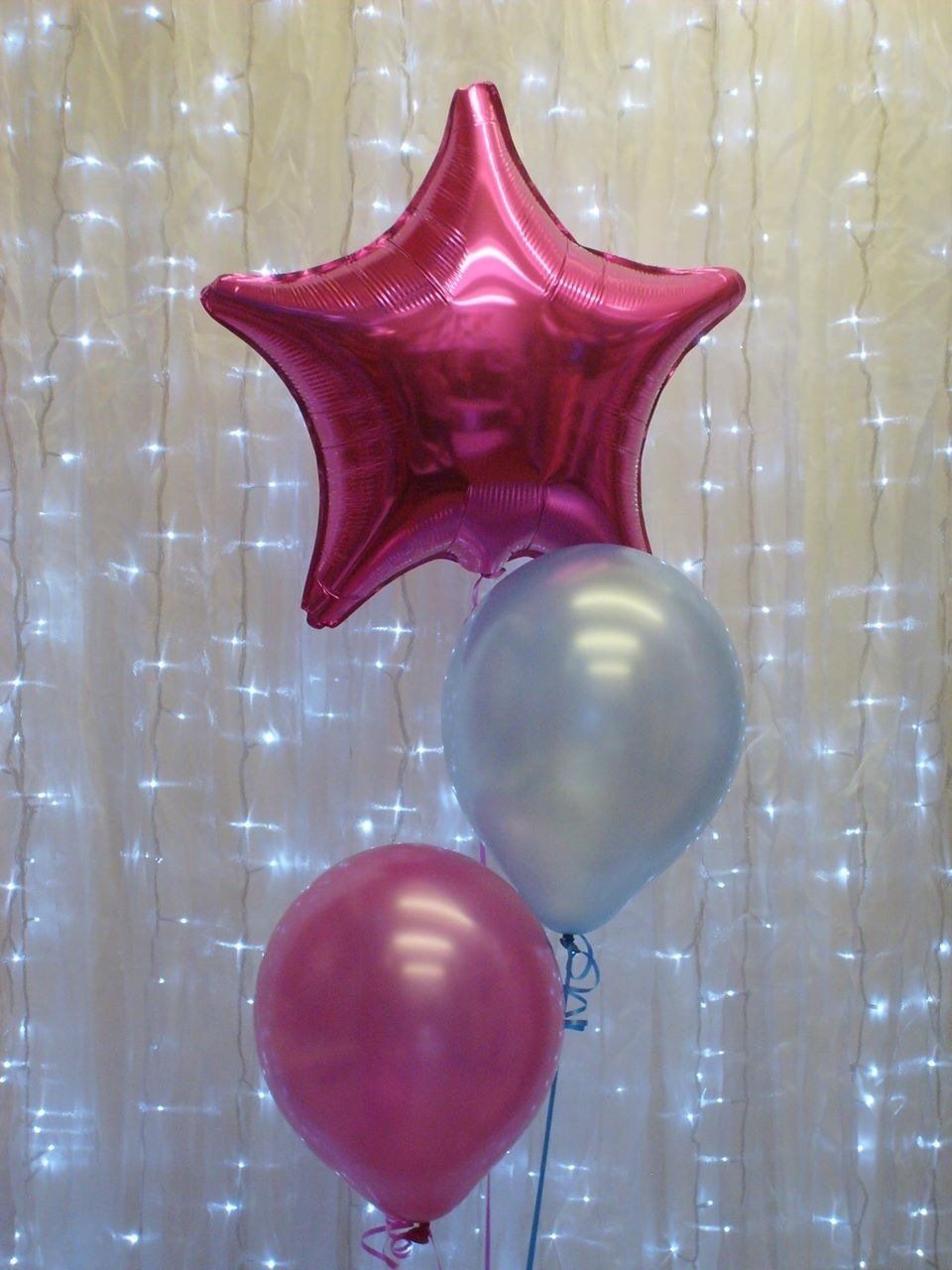 star and pink balloons