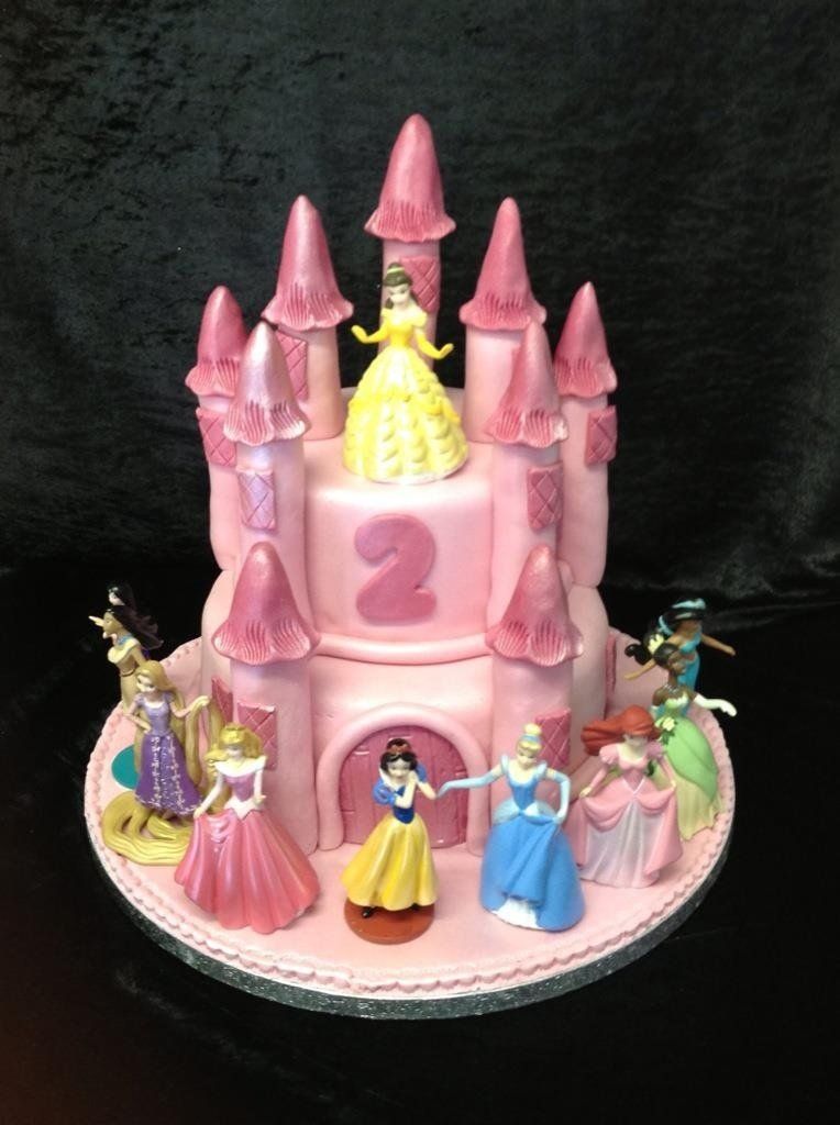 princess castle 2nd birthday cake
