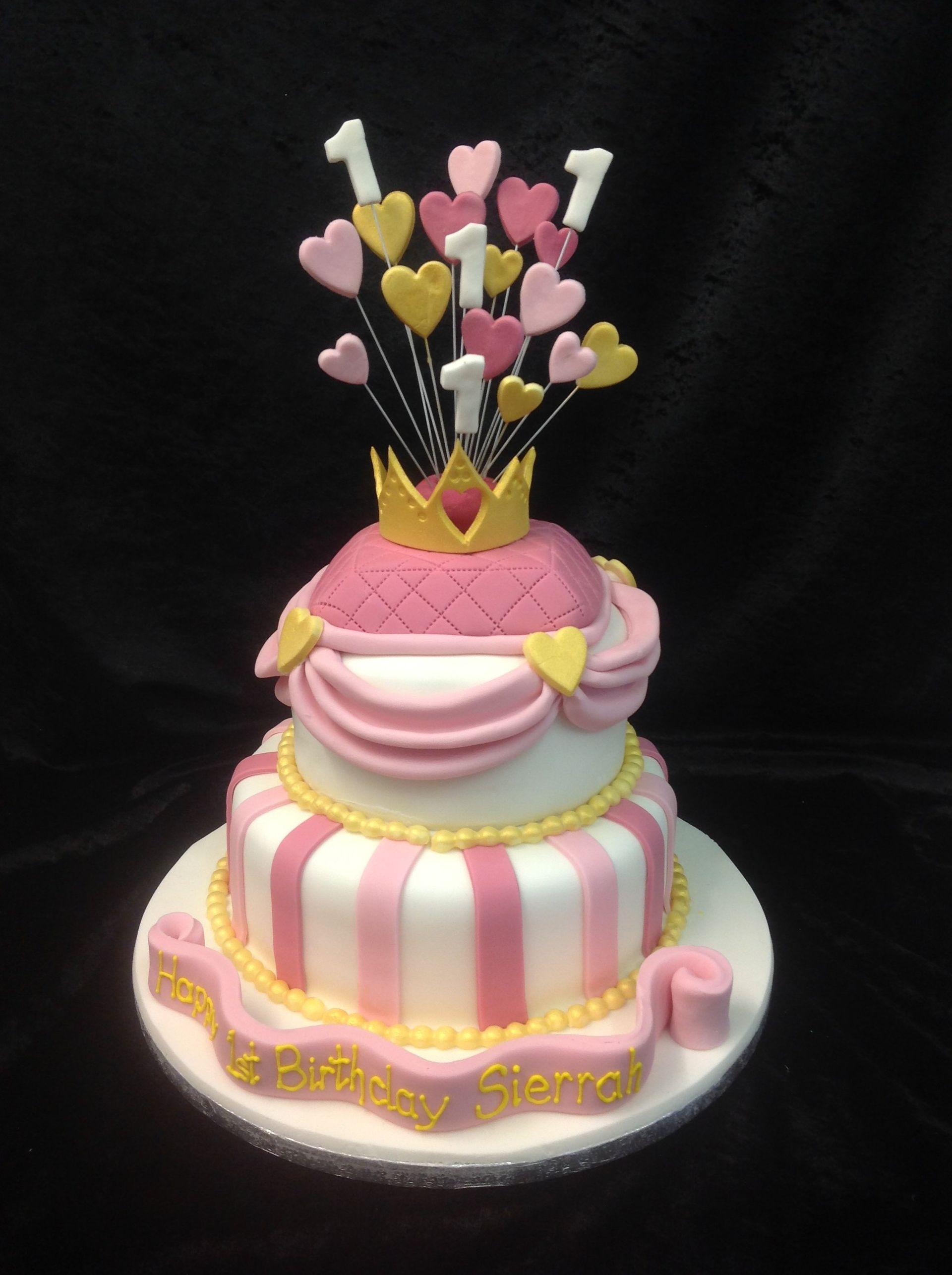 princess 1st birthday cake