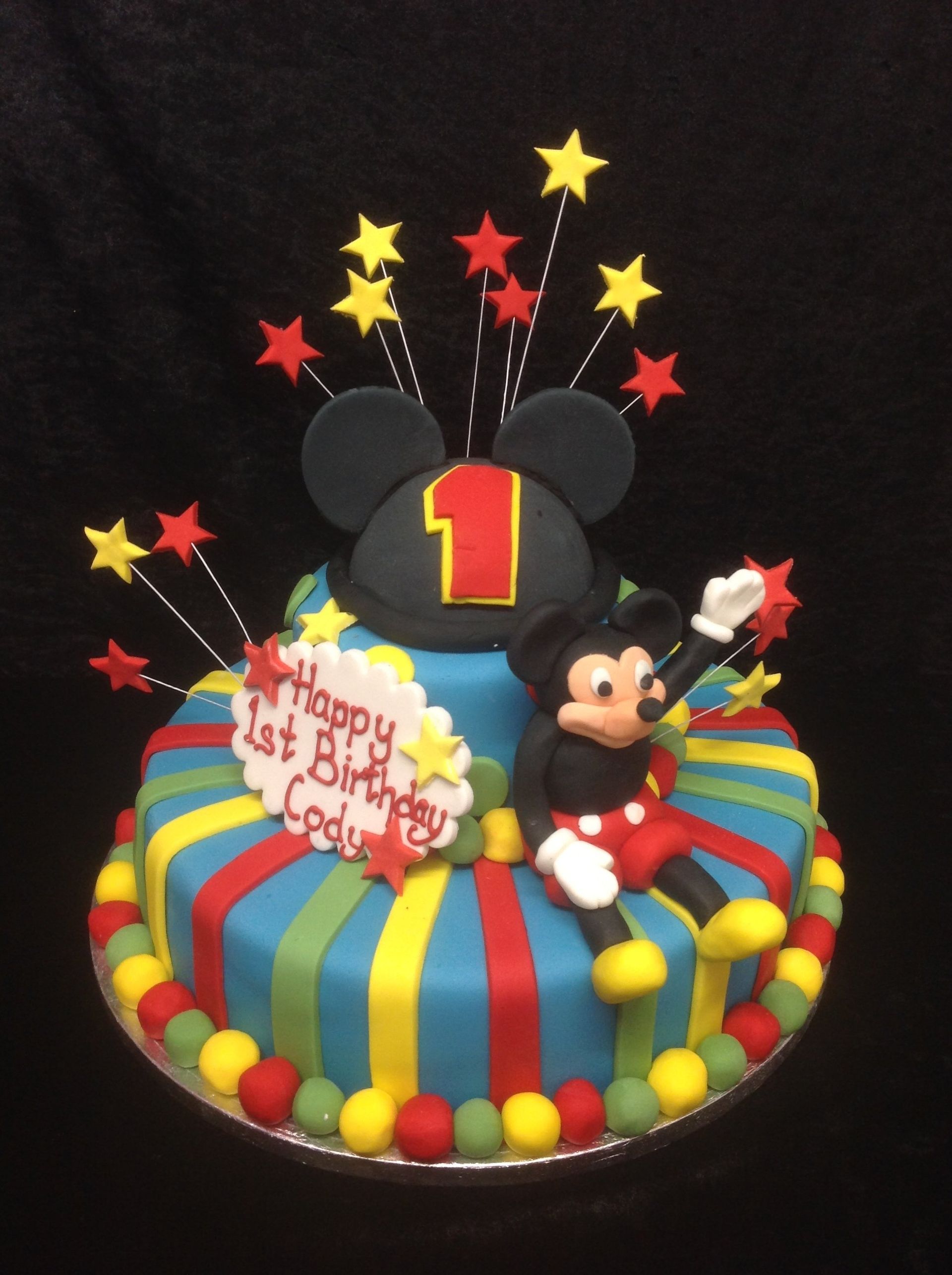 Mickey Mouse 1st birthday cake
