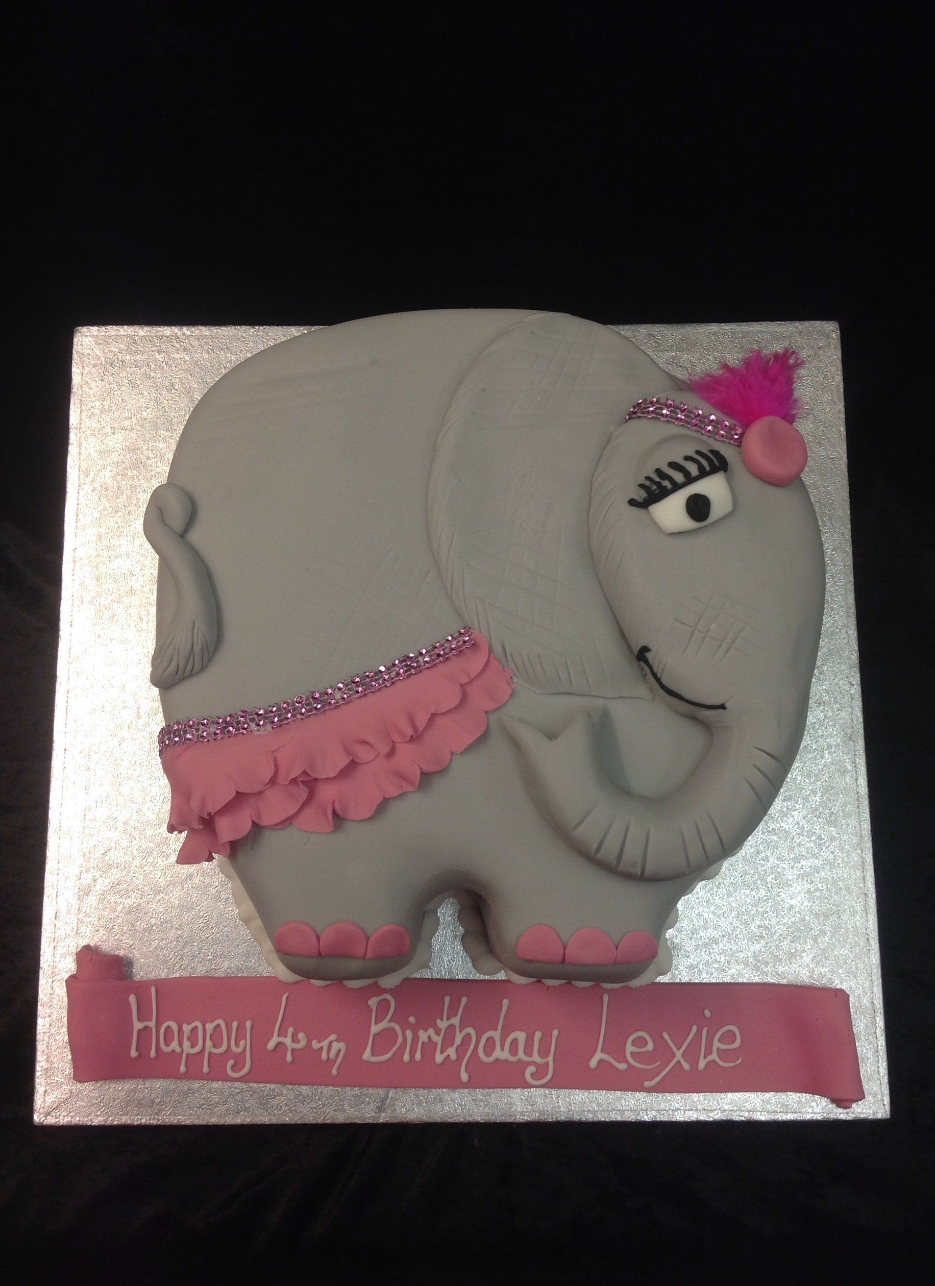 elephant 4th birthday cake