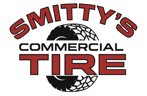 Smitty's Commercial Tire logo: red text on white with tire graphic.