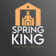 A logo for spring king overhead garage door service llc