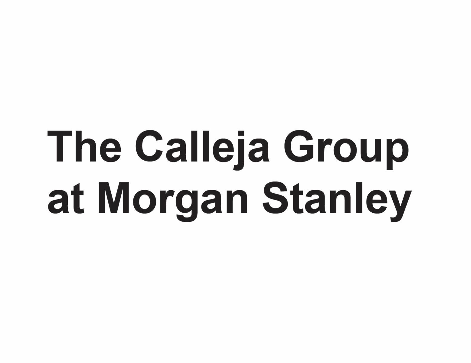 The calleja group at morgan stanley logo on a white background.