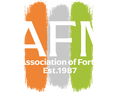 A logo for the association of fort est 1987