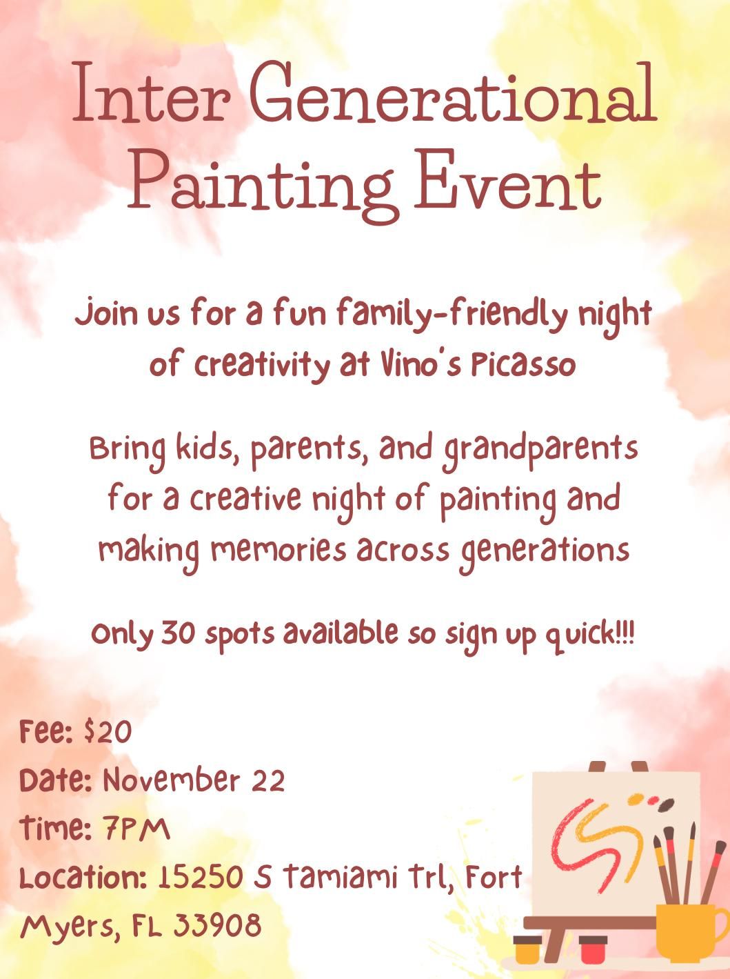 Mother's Day Brunch flyer. Mom & Me event at Riverside Community Center in Fort Myers, FL. May 11, 2025. Tickets on sale.