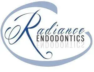 A logo for radiance endodontics is shown on a white background.
