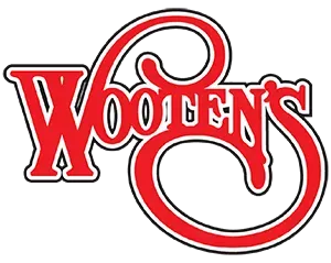 A red and black logo for wooden 's on a white background.