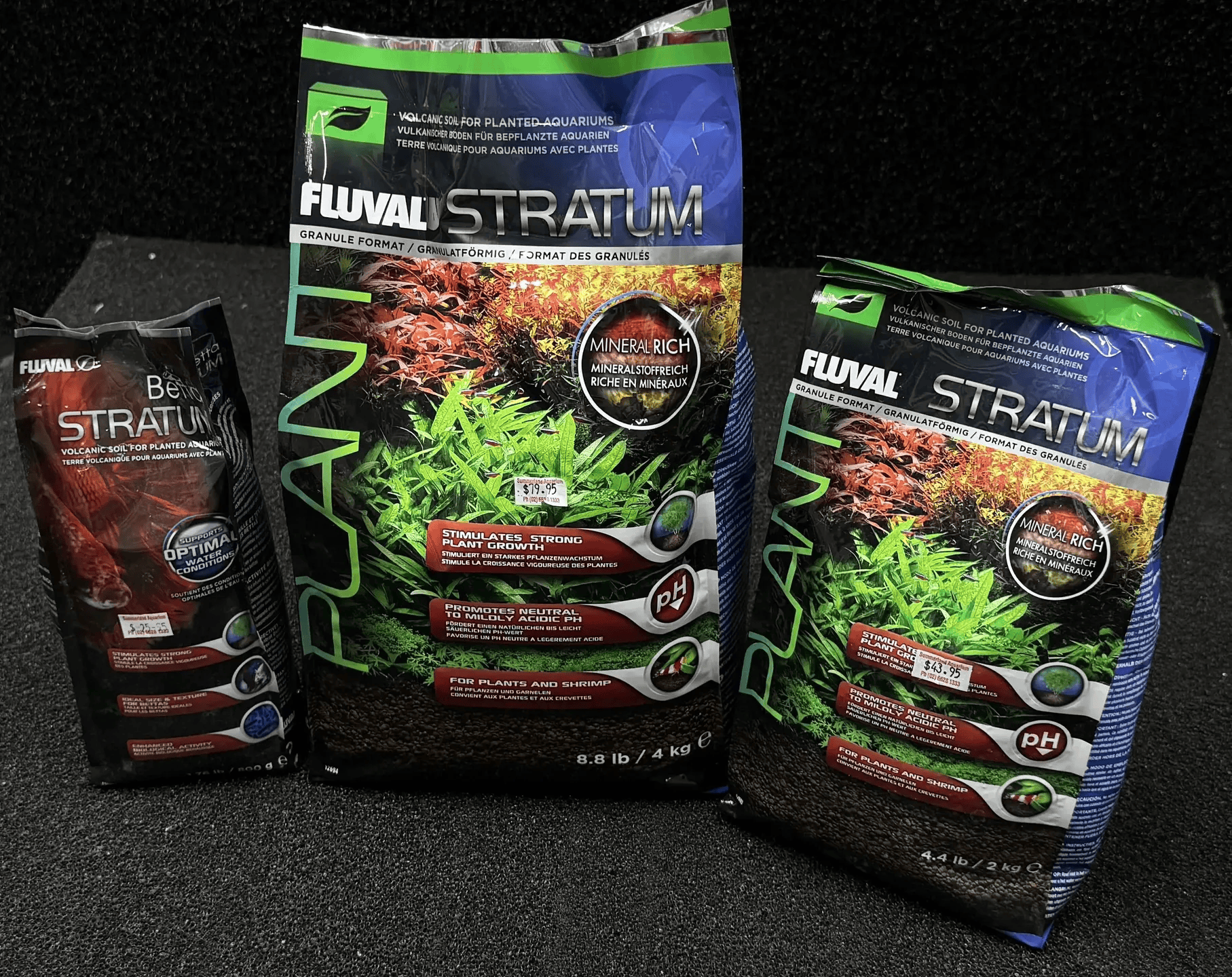 Three Bags of Fluval Stratum Aquarium Substrate — Summerland Aquarium in Wollongbar, NSW