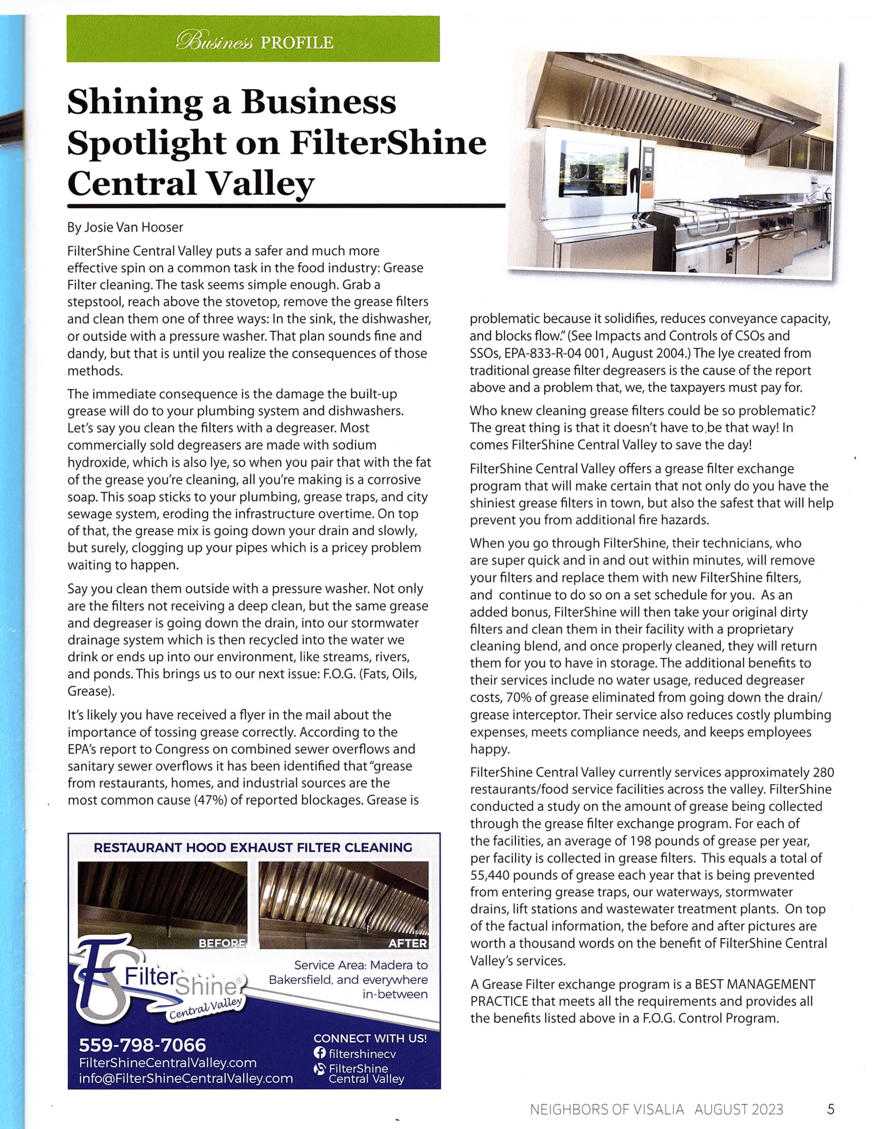 FilterShine Central Valley's impact on reducing pollution in California!