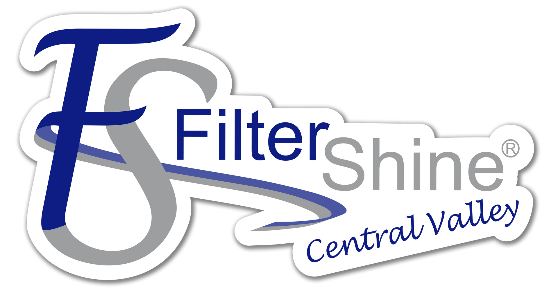 A Blue And Gray Logo For Filter Shine Central Valley